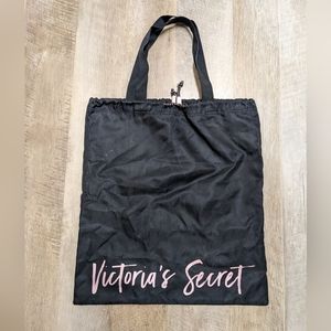 Victoria's Secret Black Drawstring Bag